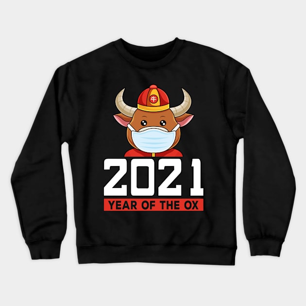 2021 Year Of The Ox Chinese New Year Gift Crewneck Sweatshirt by HCMGift